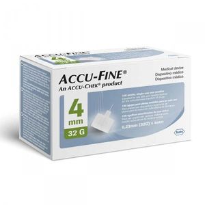 Agulha para Caneta de Insulina 4mm 100 unidades Accu-Fine