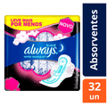 Absorvente Always Noites Tranquilas Cobertura Suave com Abas 32 Unidades