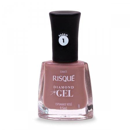 Esmalte Risque Diamond Gel Espumante Rose - Imagem 1