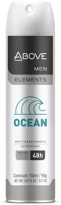 Desodorante Antiranspirante 48h Above Men Oceans 150mL - Imagem 1