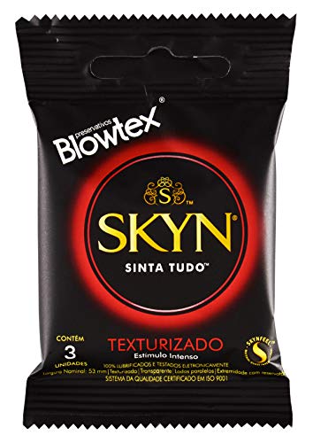 Preservativo Blowtex Skyn texturizado com 3 unidades - Imagem 1
