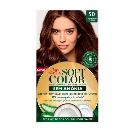 Coloração Soft Color Wella 50 Castanho Claro Com 1 Unidade - Imagem 1
