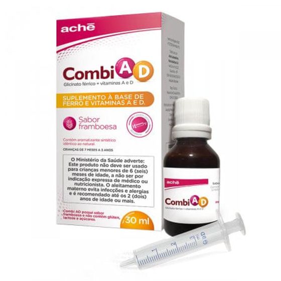 Combi AD Sabor Framboesa Solução 30mL - Imagem 1