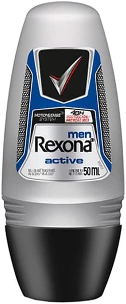 Desodorante Masculino Rexona Motionsense Active Dry Roll-on, 50mL - Imagem 1