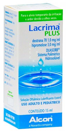 Lacrima Plus 1mg/mL + 3mg/mL Solução Oftálmica - Frasco com 15mL - Imagem 1