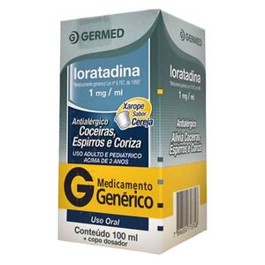 Loratadina 1mg/ml Xarope   Frasco com 100mL + Copo Dosador