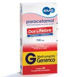 Paracetamol 750mg - 20 Comprimidos Revestidos