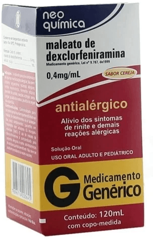 Maleato de Dexclorfeniramina 0,4mg/ml - 1 Xarope - Imagem 1