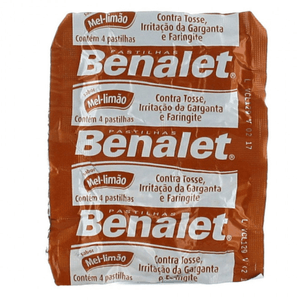 Benalet 50mg + 10mg + 5mg Pastilha Sabor Mel e Limão - Blíster com 4 Pastilhas