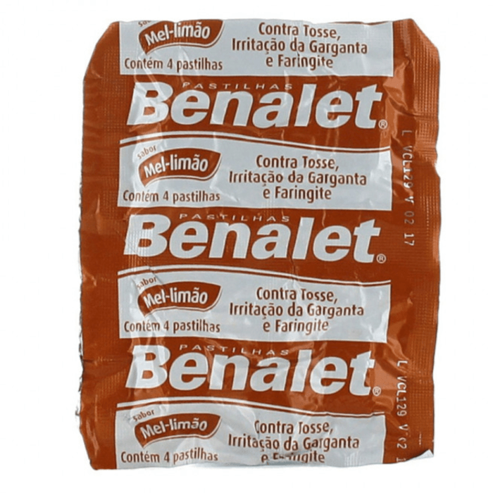 Benalet 50mg + 10mg + 5mg Pastilha Sabor Mel e Limão - Blíster com 4 Pastilhas - Imagem 1