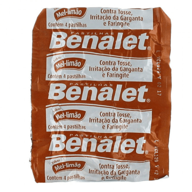 Benalet 50mg + 10mg + 5mg Pastilha Sabor Mel e Limão - Blíster com 4 Pastilhas - Imagem 1