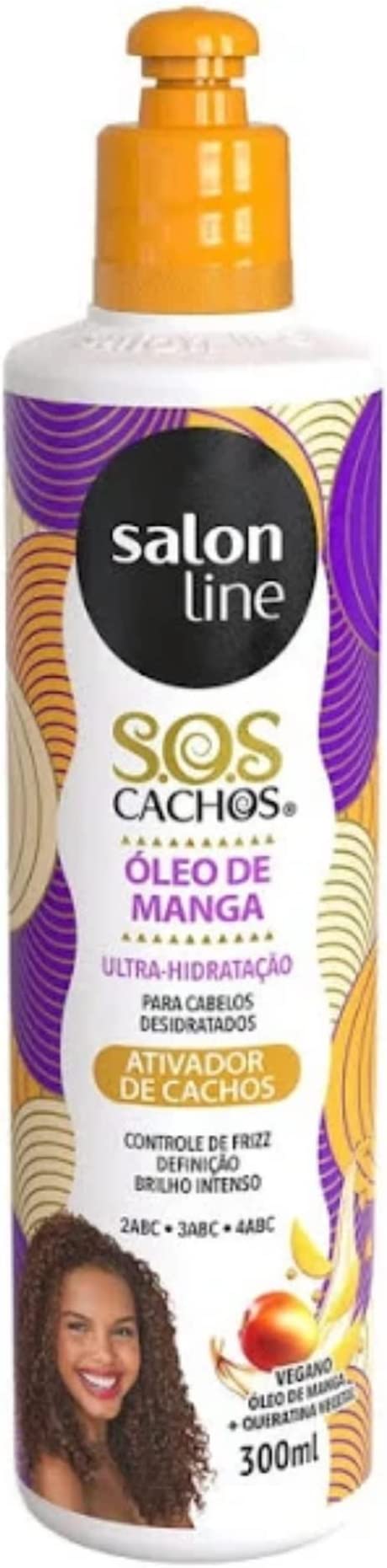 Ativador De Cachos Tradicional Salon Line S.O.S Cachos Óleo De Manga Frasco 300Ml - Imagem 1