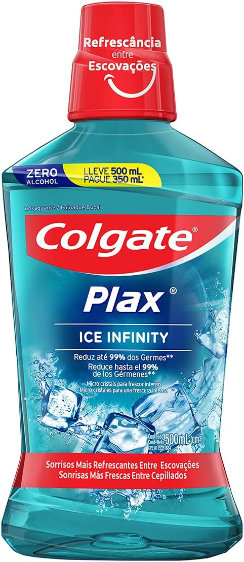 Enxaguante Bucal Colgate Plax Ice Infinity 500mL - Imagem 1