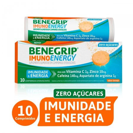 Benegrip Imuno Energy 10 Comprimidos Efervescentes - Imagem 1
