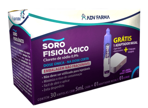 Solucao Fisiologica Top + Adaptador Nasal 0.9% 5 Ml X 30 unidades - Imagem 1