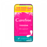 Protetor Diario Carefree Todo Dia Sem Perfume leve 80 e pague 60
