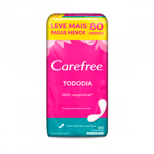 Protetor Diario Carefree Todo Dia Sem Perfume leve 80 e pague 60
