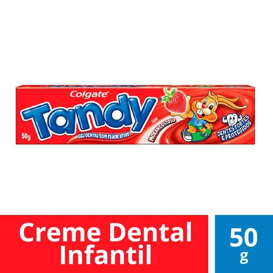 Gel Dental Infantil Tandy Morangostoso, 50g - Imagem 1
