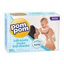 Sabonete Infantil Pom Pom Hidratante Barra, 80g - Imagem 1
