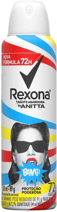 Desodorante Antitranspirante Feminino Rexona Anitta Bang Aerosol 150ml - Imagem 1