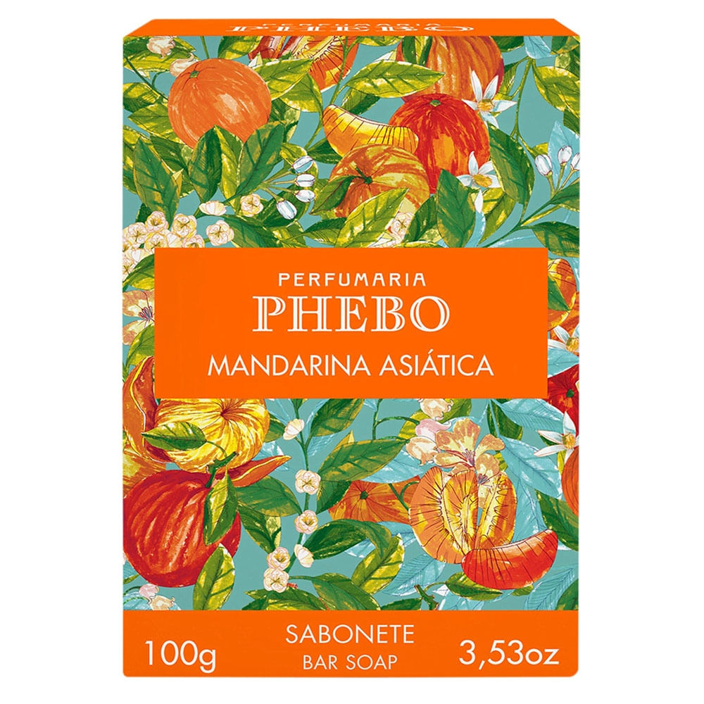 Sabonete Perfumaria Phebo mandarina asiática, barra, 1 unidade com 100g - Imagem 1