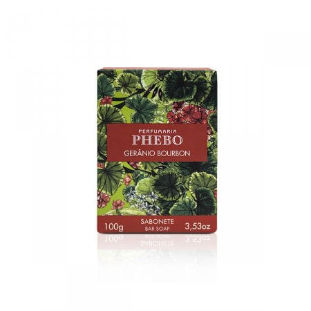Sabonete Perfumaria Phebo gerânio bourbon, barra, 1 unidade com 100g - Imagem 1