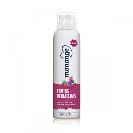 Desodorante Feminino Monange Hidratacao Nutritiva Frutas Vermelhas Aerosol 90ml - Imagem 1