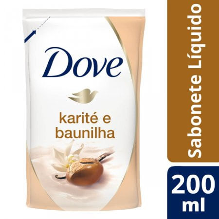 Sabonete Dove Delicious Care Karite e Baunilha Refil Liquido Com 1 Unidade de 200ml - Imagem 1