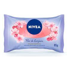 Sabonete Glicerinado Nivea flor de cerejeira e óleos essenciais, barra, 85g - Imagem 1