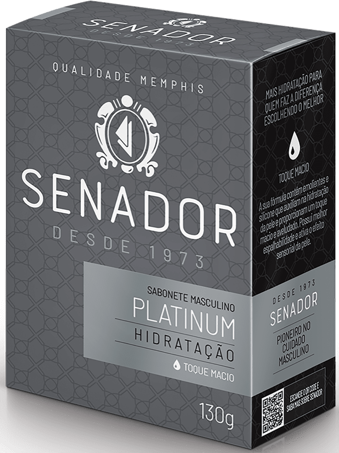 Sabonete Senador Platinum barra, 130g - Imagem 1