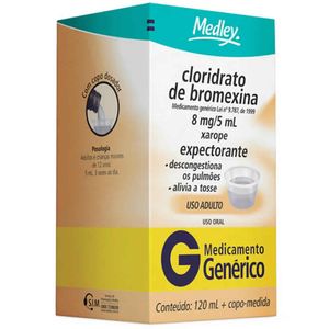 Cloridrato de Bromexina (8mg/5mL) 1.6mg/mL Xarope - Frasco com 120mL