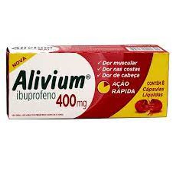Alivium 400mg - 8 Capsulas Gelatinosas Moles - Imagem 1