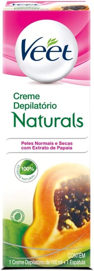 Creme Depilatório Peles Normais E Secas Veet Naturals Caixa 100Ml - Imagem 1