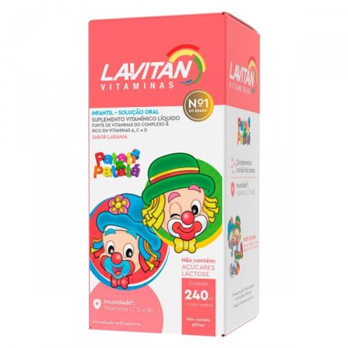 Suplemento Laranja Patati Patatá Lavitan Caixa 240Ml + Copo Medida - Imagem 1
