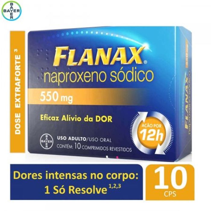 Flanax 550mg - 10 Comprimidos Revestidos - Imagem 1