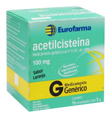 Acetilcisteina 100mg/5g - 16 Envelopes de 5g - Imagem 1