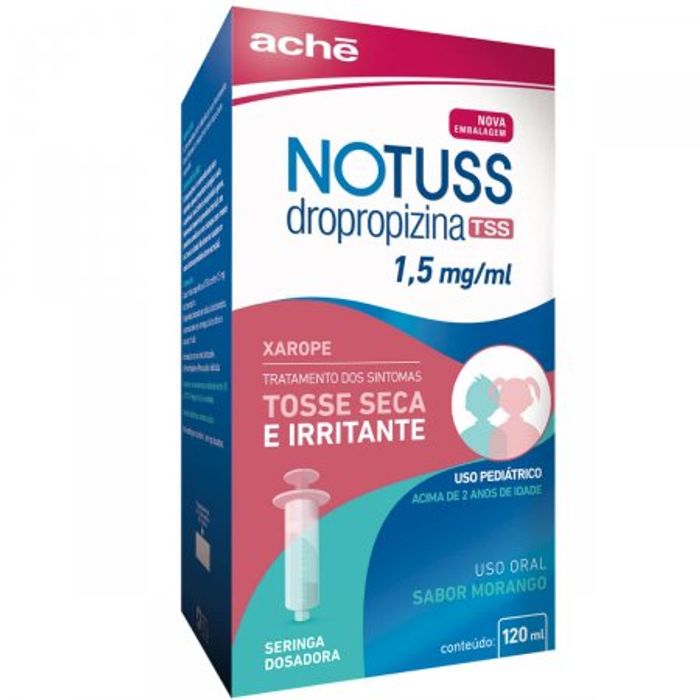 Notuss TSS 1.5mg/mL Xarope Sabor Morango - Frasco com 120 mL - Imagem 1