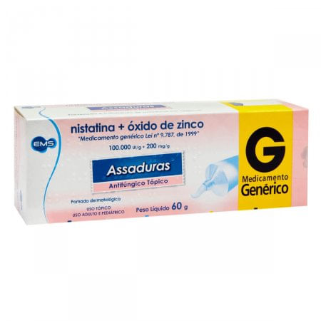 Nistatina + Oxido de Zinco 100000 + 200ui/g + Mg/g - 1 Pomada Dermatológica - Imagem 1