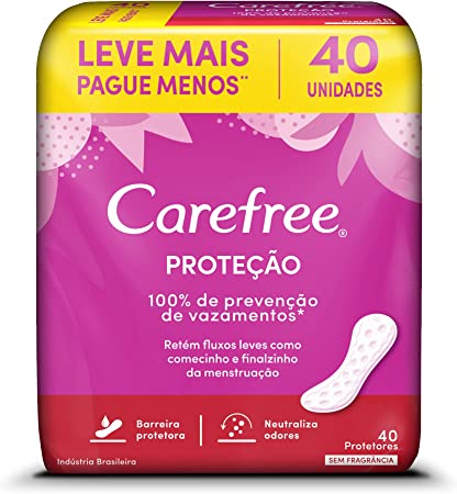 Protetor Diario Carefree Neutralize Sem Perfume com 40 Unidades - Imagem 1