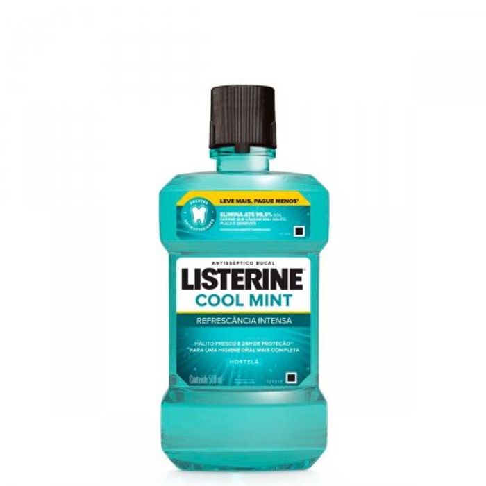 Antisseptico Bucal Listerine Cool Mint Hortelã Leve 500mL Pague 350mL - Imagem 1