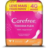 Protetor Diario Carefree Tododia Flexi com 40 unidades