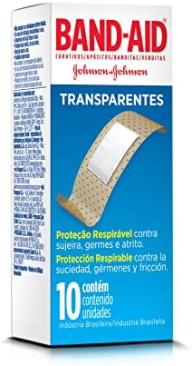 Curativos Band-Aid Transparente transparente, 10 unidades - Imagem 1