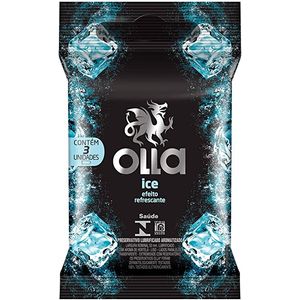 Preservativo Olla Lubrificado Ice, 3 Unidades