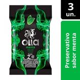 Preservativo Olla Lubrificado Menta, 3 Unidades