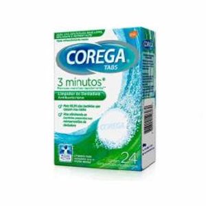 Limpador de Dentadura Corega Tabs Antibacteriano 24 Comprimidos Efervescentes tabs