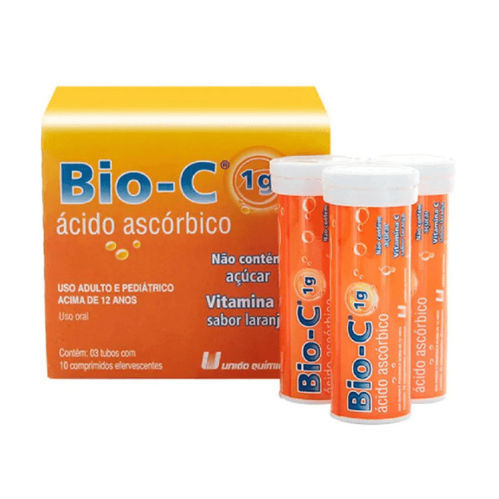 Bio-C 1G Comprimido efervescente - Tubo com 30 Comprimidos - Imagem 1