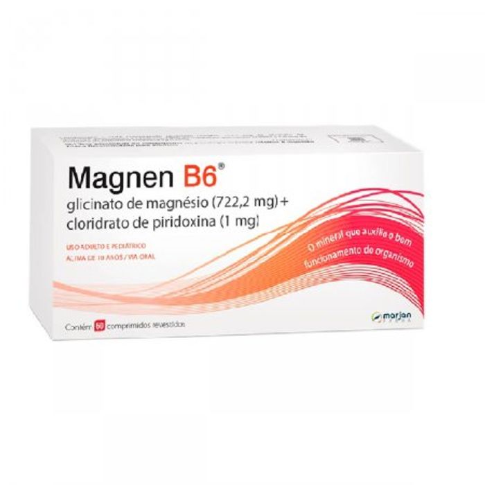 Magnen B6 72222MG + 1MG Comprimido revestido - Caixa com 60 Comprimidos - Imagem 1