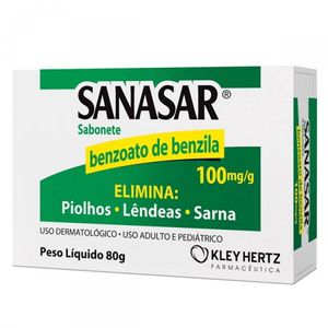 Sanasar 100MG/G Sabonete - Caixa com 80 g
