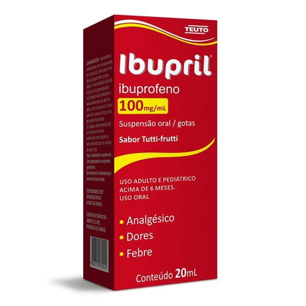 Ibupril 100mg/mL Suspensão oral (gotas) - Frasco com 20 mL - Imagem 1