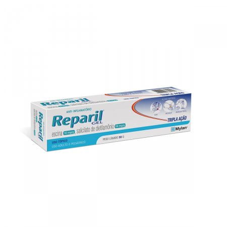 Reparil 50MG/G + 10MG/G Gel - Bisnaga com 30 g - Imagem 1
